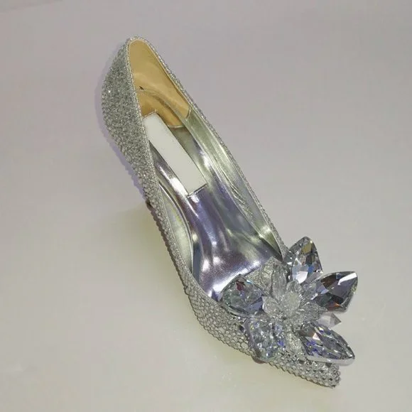NWT Sparkling Bling Swarovski Crystal Rhinestone Cinderella Wedding Shoe… - Picture 5 of 7